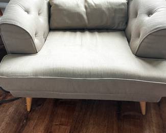 One of 2 Tufted Chairs