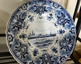 Maritime Ltd. Edition 30cm Delft Collector Plate Coral Actinia UNIGAS Int’l 1993