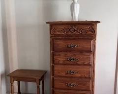 Six drawer chest and sidetable