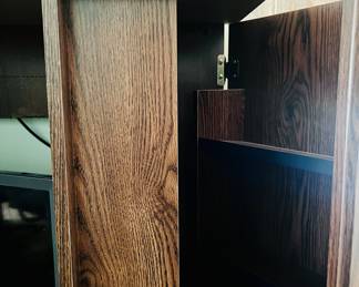 Side panel opens to store whatever you choose.