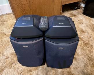 Sony speakers and remote.