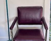 Metal / Naugahyde chair - and sweeper too