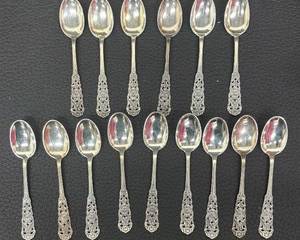 Vintage Scandinavian Sterling Silver Demitasse Spoons
Marked 830
Weight: 160 grams