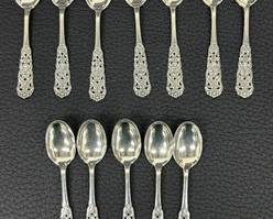 Set of 12 Marthinsen Sterling Silver Norwegian Demitasse Spoons
Weight: 103 grams