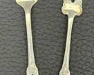 Two Vintage Scandinavian Sterling Silver Relish Forks
Two different sizes.
Weight: 30 grams