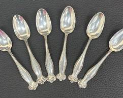Six Vintage Sterling Silver Spoons