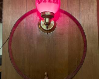 wooden barrel bar lamp