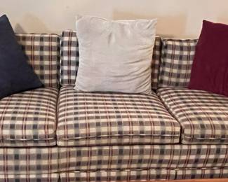 plaid sofa