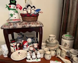assorted snowman decor