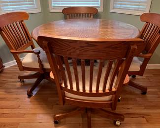 oak table and chairs