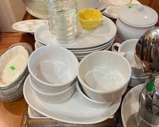assorted white dishes