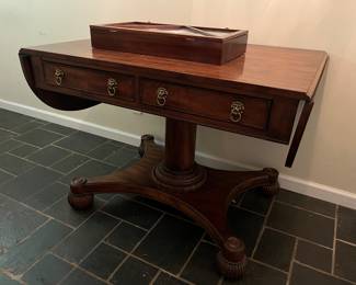 empire style mahogany drop leaf table