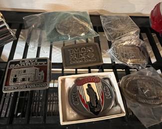 assorted belt buckles