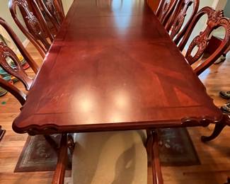 cherry formal table and chairs