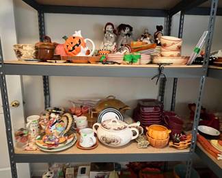 assorted fall and halloween decor