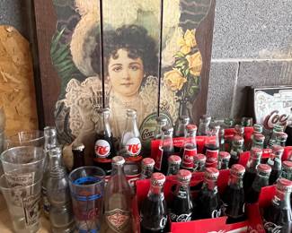assorted coke collectibles