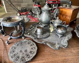 assorted silver plate