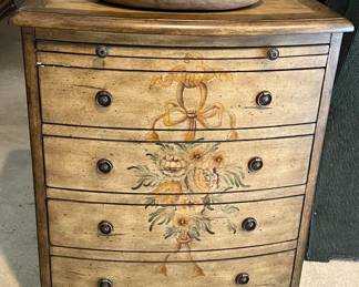 transferred art Italian style chest