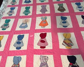 sunbonnet sue quilt      62" x 73"