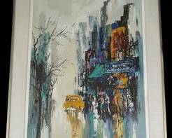 Stunning Large Signed and Numbered Limited Edition Serigraph on Paper “PULSE OF THE CITY” by Mark King
Measures 47" x 60"