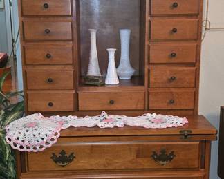 Maple Writing Desk with Lots of Drawers