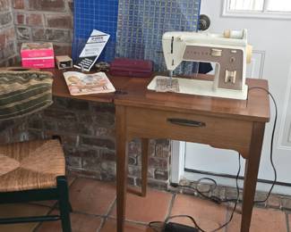 Sewing Machine in Cabinet