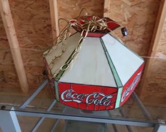 coca cola swag lamp