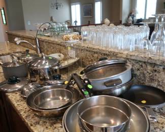 pots and pans and stemware