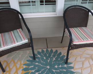 two patio chairs