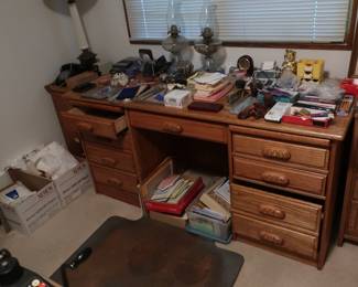desk and office supplies