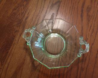 Uranium glass small dish