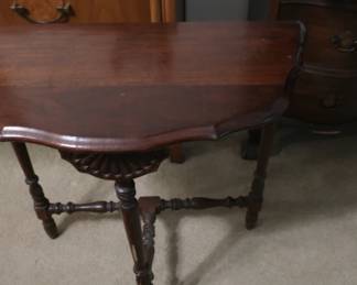 1/2 moon mahogany table