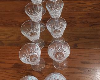 12 Waterford wine glasses