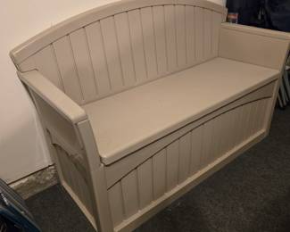 Suncast outdoor bench w/ storage