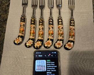 Royal Crown Derby England 6 pc fork set