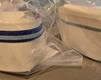 Vintage nurses' hats w/ stripe pins