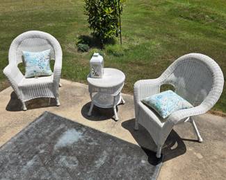 All weather wicker chairs & table