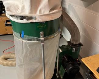 General Machinery 2 HP dust collector and attachments, like new