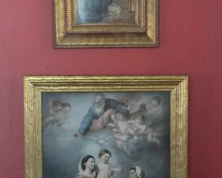 Artistic Art of Mary, Jesus, Cherubs