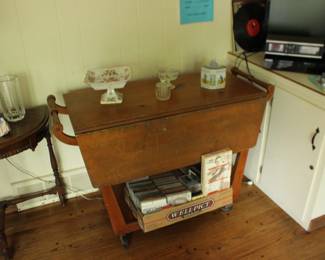 Tea cart ishes and cds