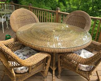 Patio Sets with Glass Top & Cushions