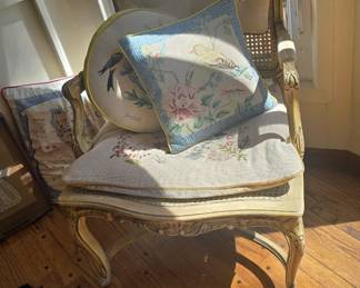 Wood and Upholstered Chair