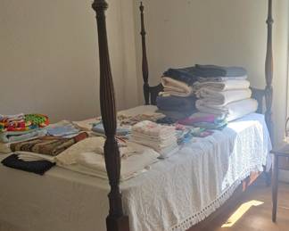 Poster Bed, Linens, Scarfs