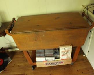 Tea cart and CDs