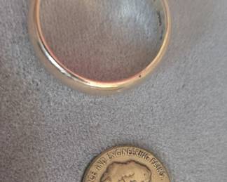 Science Engineering, US Army Pin, 10K Wedding Band