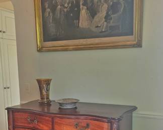 Ben Franklin in Print, Walnut Buffet Dresser