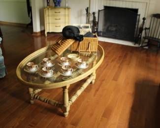 Tea Cups and Basket with Purses