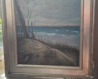 Seascape in Pastels in frame