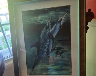 Dolphins Art in Frame