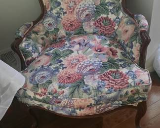 Wood Trimmed Side Chair